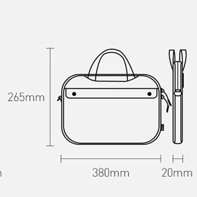 Сумка для ноутбука BASEUS Basics Series 16" Shoulder Computer Bag Dark Grey (LBJN-16H) - изображение 8