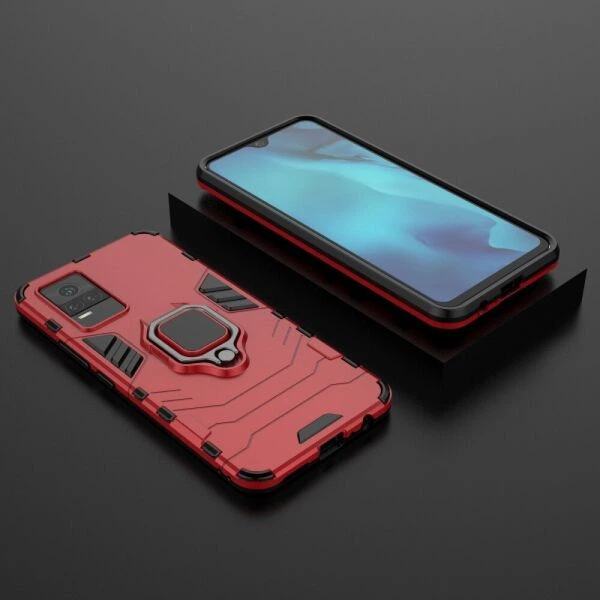 Защитный чехол Deexe Hybrid Case для VIVO V21e - Red - Фото 5 Защитный чехол Deexe Hybrid Case для VIVO V21e - Red - изображение 5