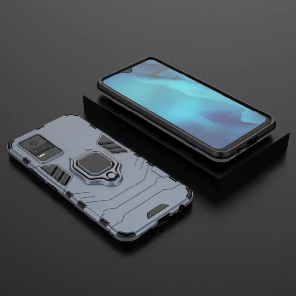 Защитный чехол Deexe Hybrid Case для VIVO V21e - Blue - Фото 5 Защитный чехол Deexe Hybrid Case для VIVO V21e - Blue - изображение 5
