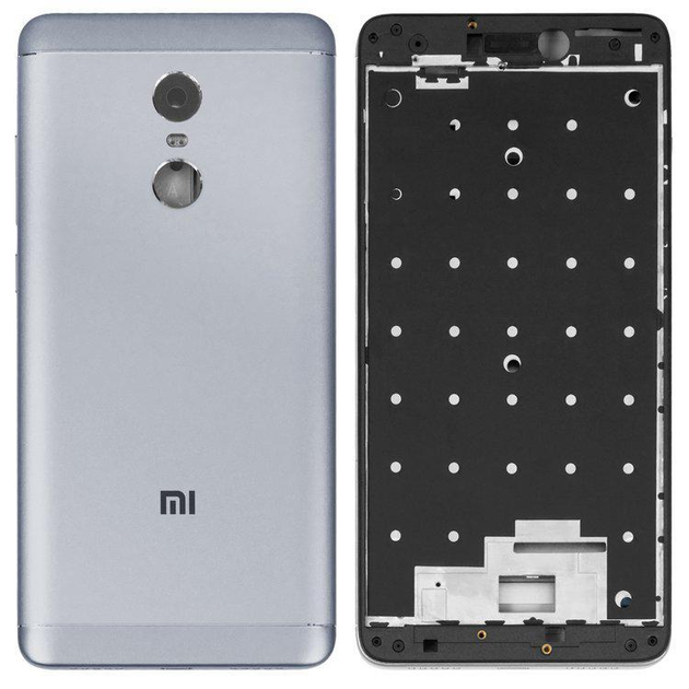 Корпус для Xiaomi Redmi Note 4X, Original (PRC), сріблястий, snapdragon ...