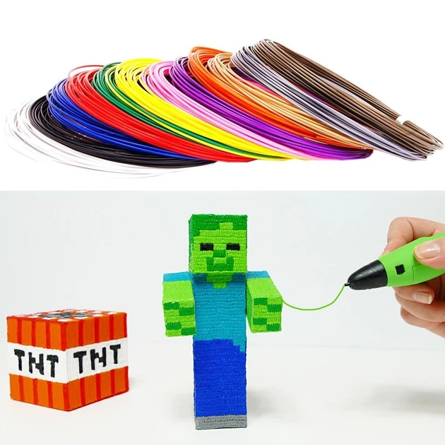 3D-ручка с LCD дисплеем 3D Pen 2 Розовая с Эко Пластиком 20 цветов 100 метров - изображение 4
