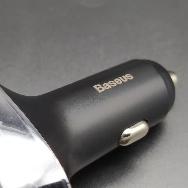 FM-трансмітер фм модулятор автомобільний Baseus T-Complex S-09A Bluetooth MP3 Срібний Зарядка 2USB від прикурювача - зображення 4