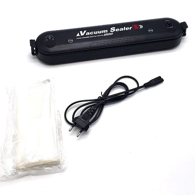 Вакууматор бытовой Vacuum Sealer вакуумный упаковщик черный - изображение 4