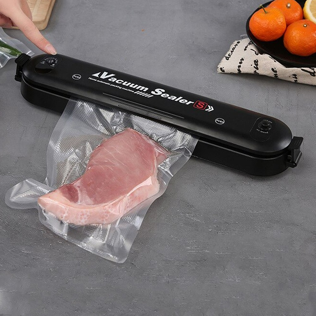 Вакууматор бытовой Vacuum Sealer вакуумный упаковщик черный - изображение 7