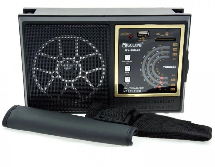 Портативный FM радиоприемник GOLON RX-99 ФМ радио проигрыватель (принимает флешку USB) на аккумуляторе и от батареек - изображение 3