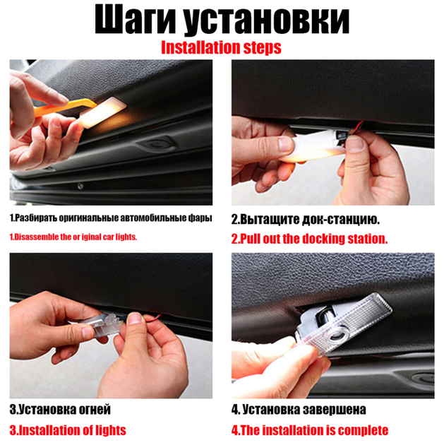 Проектор подсветка логотипа для дверей Skoda (Шкода) CountryMan Fabia, Octavia, Roomster, Superb - Фото 4 Проектор подсветка логотипа для дверей Skoda (Шкода) CountryMan Fabia, Octavia, Roomster, Superb - изображение 4