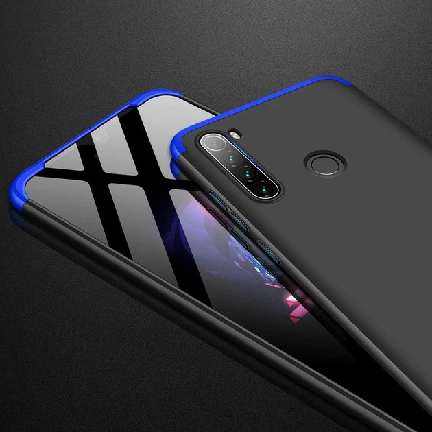 Чохол GKK 360 для Xiaomi Redmi Note 8T бампер оригінальний Black-Blue - Фото 4 Чохол GKK 360 для Xiaomi Redmi Note 8T бампер оригінальний Black-Blue - зображення 4