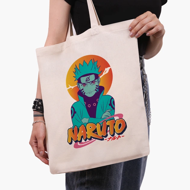 Еко сумка шопер Наруто Узумаки (Naruto Uzumaki) (9227-2631) 41x35 см Бежевий - зображення 2