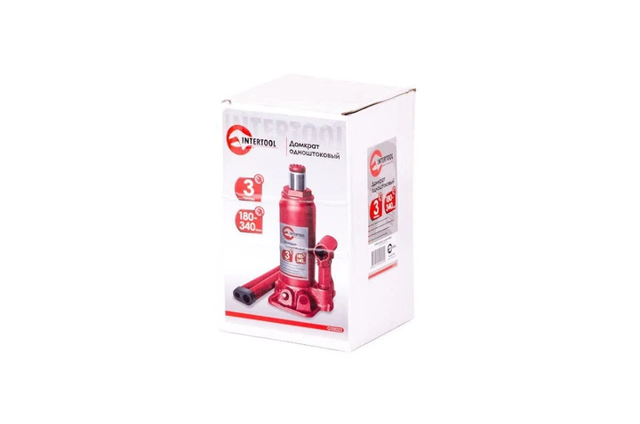 Домкрат гидравлический Intertool 3 т х 350 мм одноштоковый (GT0022) - изображение 6