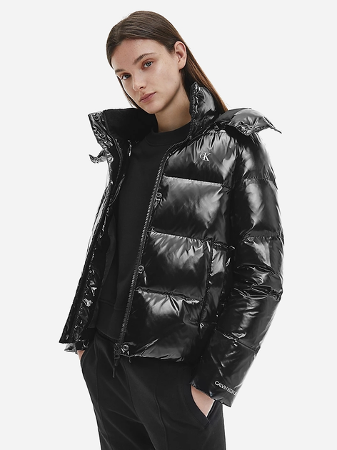 calvin klein jeans high shine padded jacket