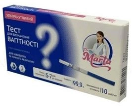 Тест-смужка для визначення вагітності Dr.Marta №1 Чутливий (5447029) - зображення 1