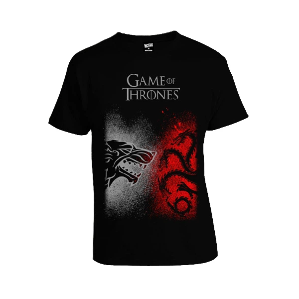 Футболка BestU Game of Thrones Stark and Targaryen (16758) XL Чорний - Фото 1 Футболка BestU Game of Thrones Stark and Targaryen (16758) XL Чорний - зображення 1