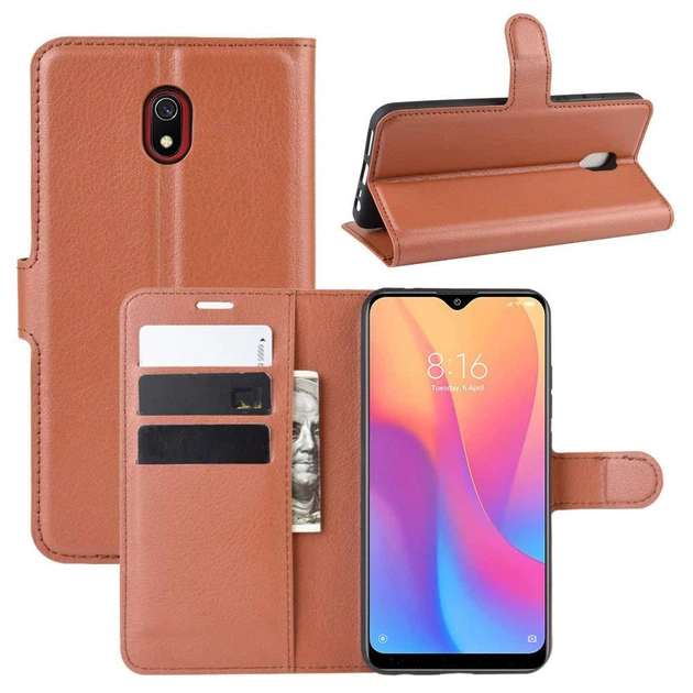 Чехол IETP для Xiaomi Redmi 8A книжка кожа PU коричневый - Фото 1 Чехол IETP для Xiaomi Redmi 8A книжка кожа PU коричневый - изображение 1
