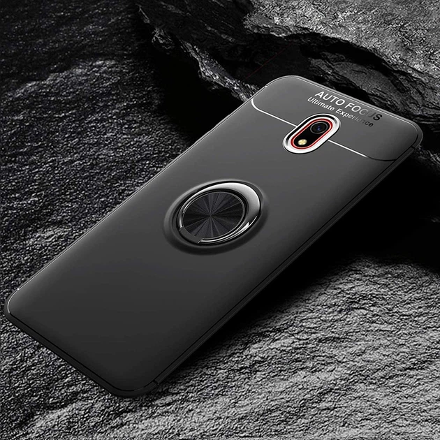 Чехол TPU Ring для Xiaomi Redmi 8A бампер накладка с подставкой Black - Фото 2 Чехол TPU Ring для Xiaomi Redmi 8A бампер накладка с подставкой Black - изображение 2