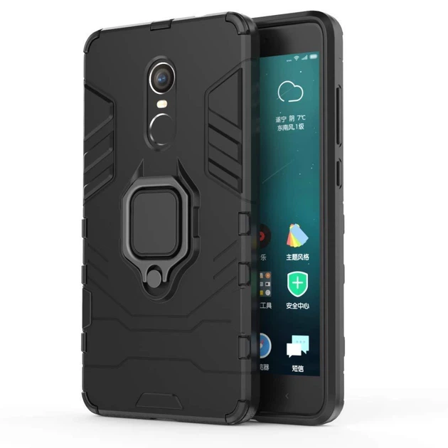 Чехол Iron Ring для Xiaomi Redmi Note 4 / Note 4 Pro бронированный Бампер Броня Black - изображение 2