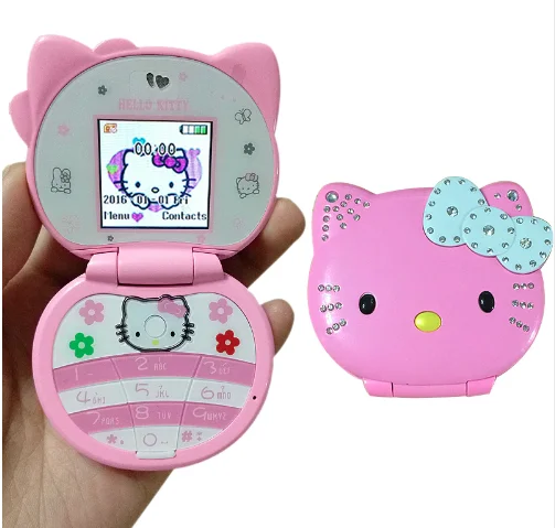 Детский мини мобильный телефон Hello Kitty T99 Mini Розовый