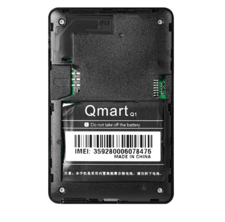 Мобільний маленький телефон Aiek Card Phone Qmart Q1 Black (MM1050) - зображення 3