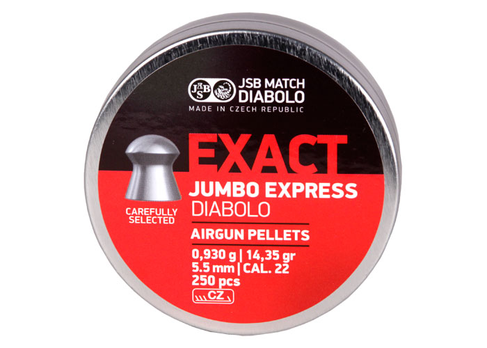 Кулі пневм JSB Diabolo Exact Jumbo Express 5,52 мм 0,930 гр. (250 шт / уп) - зображення 1