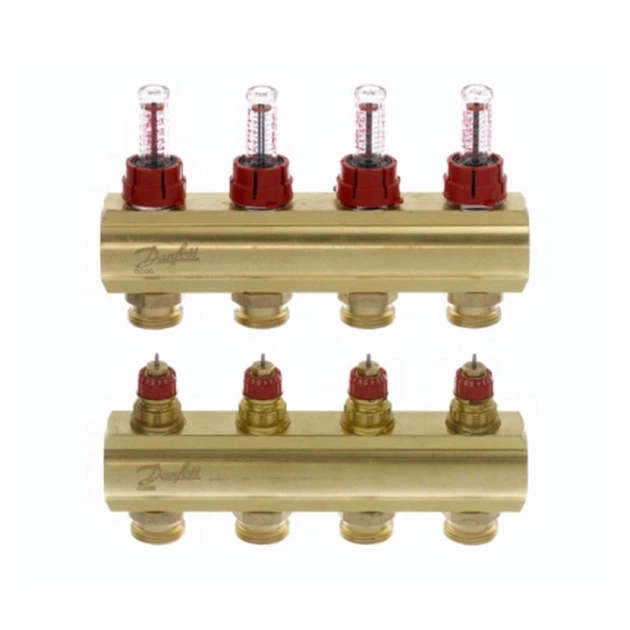 Коллектор Danfoss FHF 4 выхода с расходомером 088U0524 – низкие цены ...