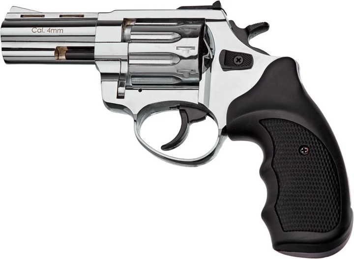 Револьвер флобера STALKER 3 "4 мм Нікель. Чорний Пластик - зображення 1