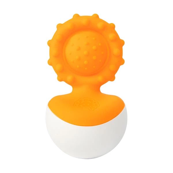 Прорезыватель-неваляшка Fat Brain Toys пищевой силикон 6х6х12 см оранжевый (701166) - Фото 1 Прорезыватель-неваляшка Fat Brain Toys пищевой силикон 6х6х12 см оранжевый (701166) - изображение 1