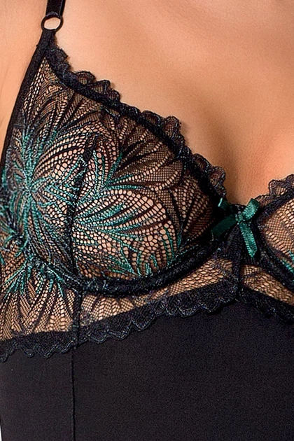 Корсет с пажами Passion FLORIS CORSET black S/M - Фото 3 Корсет с пажами Passion FLORIS CORSET black S/M - изображение 3