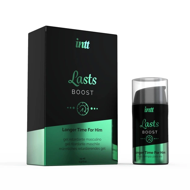 Пролонгатор гель для продления полового акта Intt Lasts (15 мл) - Фото 1 Пролонгатор гель для продления полового акта Intt Lasts (15 мл) - изображение 1