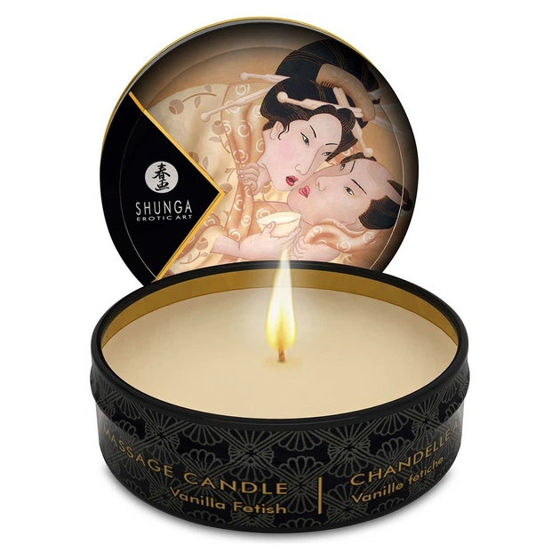 Масажна свічка Shunga Mini Massage Candle Vanilla Fetish 30 мл - Фото 1 Масажна свічка Shunga Mini Massage Candle Vanilla Fetish 30 мл - зображення 1