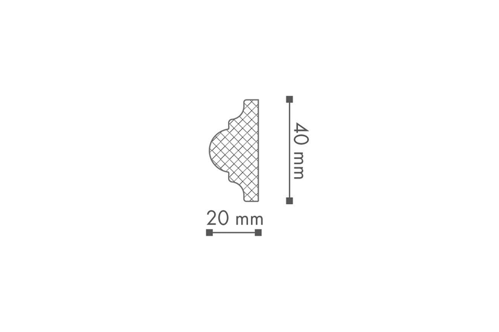 Молдинг NMC Wallstyl WO1 (40x20)мм - Фото 2 Молдинг NMC Wallstyl WO1 (40x20)мм - изображение 2