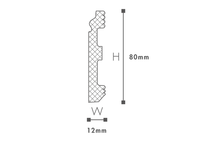 Плінтус NMC Wallstyl FL1 (80х12)мм - зображення 2