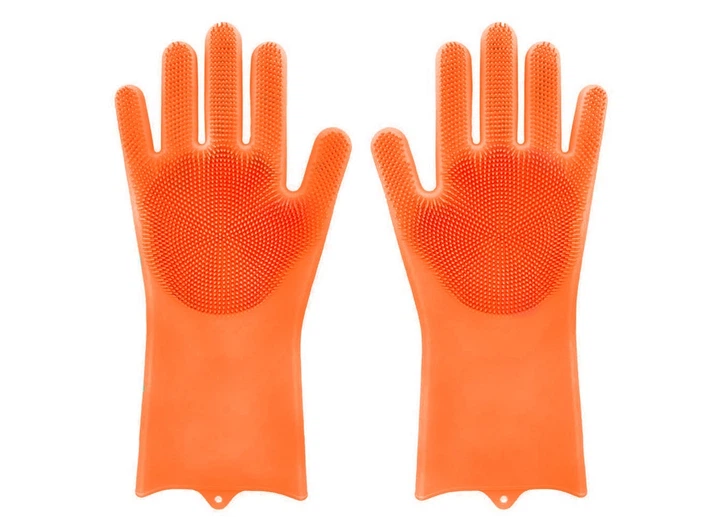 Силиконовые перчатки для уборки и мытья посуды Gloves Pro Original Orange - Фото 1 Силиконовые перчатки для уборки и мытья посуды Gloves Pro Original Orange - изображение 1