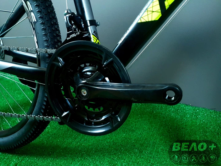 Велосипед AL 26" Formula MOTION AM DD рама-13" черно-зеленый с серым (м) 2021 - изображение 3