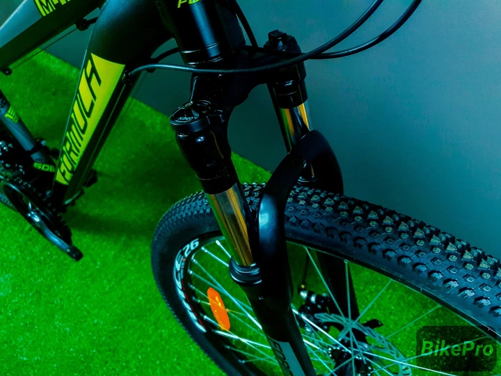 Велосипед AL 26" Formula MOTION AM DD рама-13" черно-зеленый с серым (м) 2021 - изображение 11