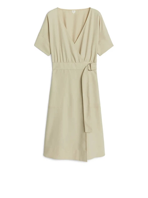 Платье Arket Fluid Twill Wrap Dress 44 - Фото 5 Платье Arket Fluid Twill Wrap Dress 44 - изображение 5
