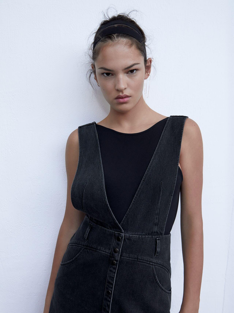 Zara denim hot sale pinafore