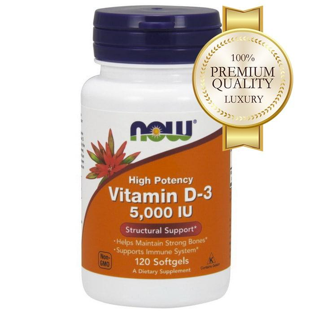 Вітамін Д3 (холекальциферол) Нау Фудс / Now Foods Vitamin D-3 125 мкг ...