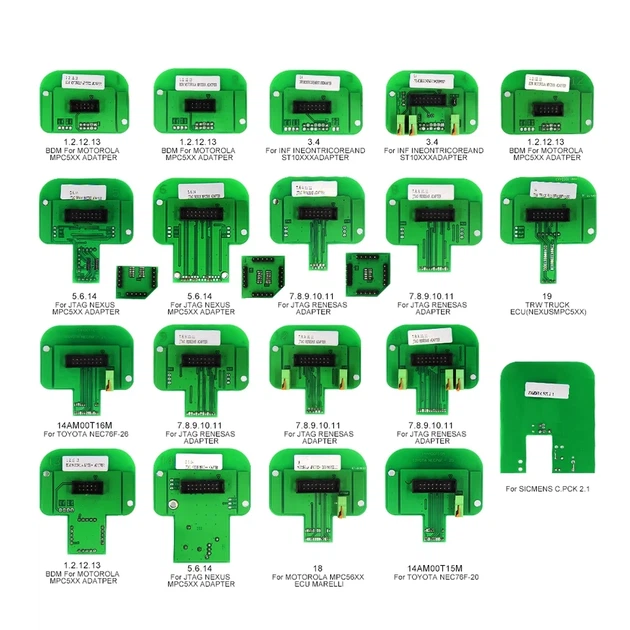 Набор из 22 BDM ЭБУ адаптеров для программаторов BDM100, KESS, KTAG, CMD, FGTECH, KTM100 (3093) - изображение 2