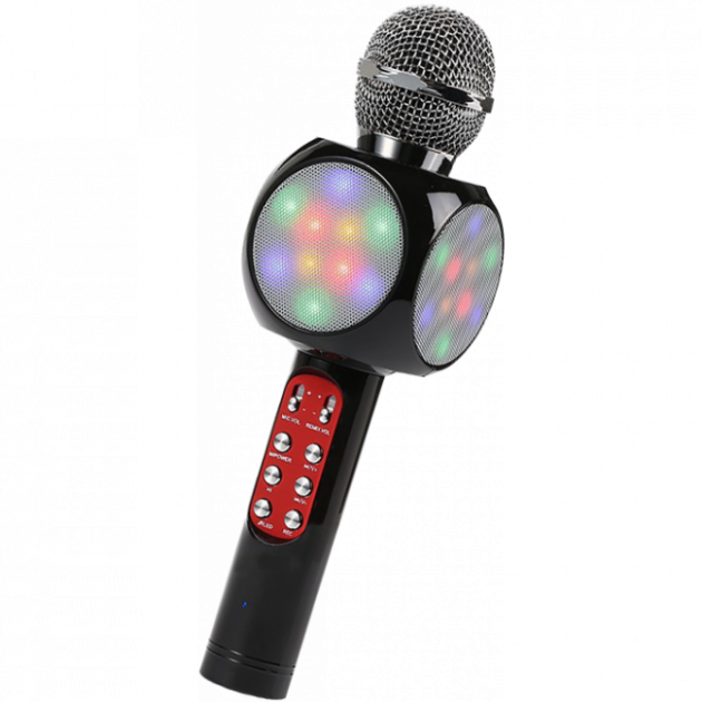 Бездротовий мікрофон караоке bluetooth WSTER WS-1816 (WS38518). Колір: чорний(6626) - Фото 3 Бездротовий мікрофон караоке bluetooth WSTER WS-1816 (WS38518). Колір: чорний(6626) - зображення 3