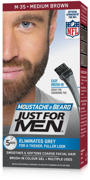 Краска для бороды и усов JUST FOR MEN (м35) - Средний коричневый 28 мл. - Фото 1 Краска для бороды и усов JUST FOR MEN (м35) - Средний коричневый 28 мл. - изображение 1
