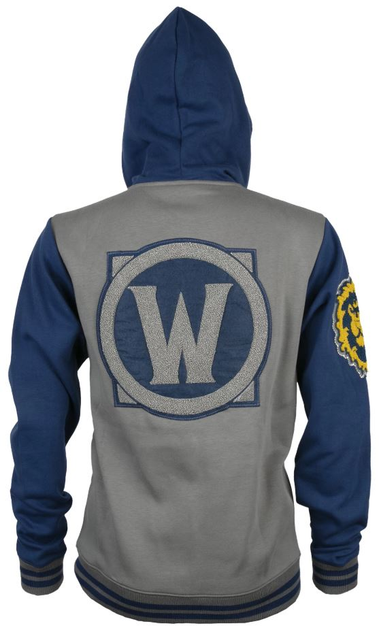Толстовка JINX World of Warcraft Hoodie - Alliance Varsity Dark Grey/Navy, XL - изображение 2