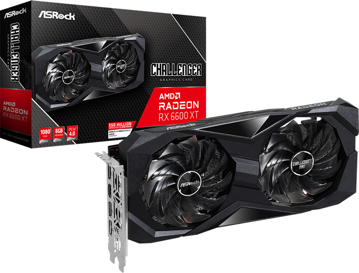 Видеокарта ASRock PCI-Ex Radeon RX 6600 XT Challenger D OC 8GB