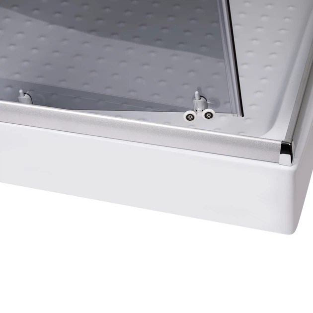 Душова кабіна Lidz Wawel SC80x80.SAT.LOW.GR, тоноване скло 4 мм Квадратна розсувна скло/алюміній - Фото 8 Душова кабіна Lidz Wawel SC80x80.SAT.LOW.GR, тоноване скло 4 мм Квадратна розсувна скло/алюміній - зображення 8