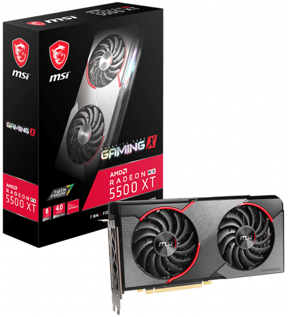 Видеокарта MSI PCI-Ex Radeon RX 5500 XT Gaming X 8GB GDDR6 (128bit) (1685/14000) (HDMI, 3 x DisplayPort) (RX 5500 XT GAMING X 8G) - изображение 5