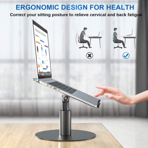 Подставка для ноутбука YoFeW Adjustable Laptop Stand 360 Space Gray - изображение 5