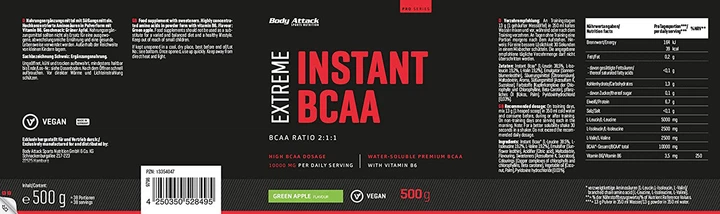Аминокислоты Body Attack Extreme Instant BCAA 500 г (4384303676) - изображение 4