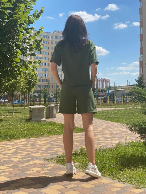 Женский трикотажный костюм Poliit 7188 хаки 38 - изображение 4
