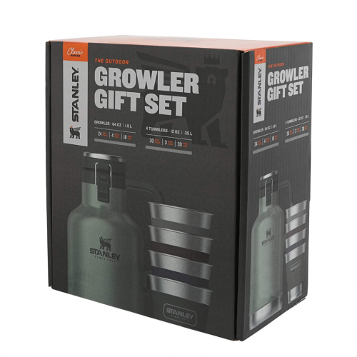 Термос для пива Stanley Easy-Pour Growler Hammertone 1.9л (Термос + 4 кружки) - зображення 5