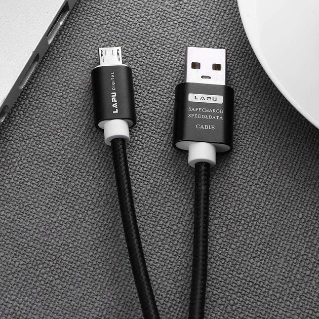 Кабель Lapu micro USB Андроид Шнур для Зарядки 1,5 метра нейлон