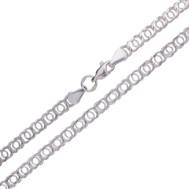 Серебряный браслет 925 пробы Арабский Бисмарк 20см / 7мм белый - Фото 2 Серебряный браслет 925 пробы Арабский Бисмарк 20см / 7мм белый - изображение 2