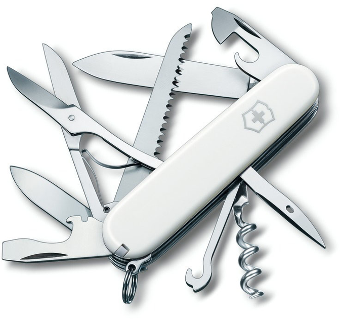 Складной нож Victorinox HUNTSMAN 91мм/15функ/бел /штоп/ножн/пила/крюк Vx13713.7 - зображення 1